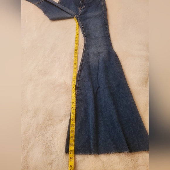New Free People Float On Flare Wide Flare High Rise Jeans Size 26 - Picture 7 of 14
